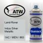 Preview: Land-Rover, Indus Silver Metallic, 1AC / MEN / 863: 400ml Sprühdose, von ATW Autoteile West.